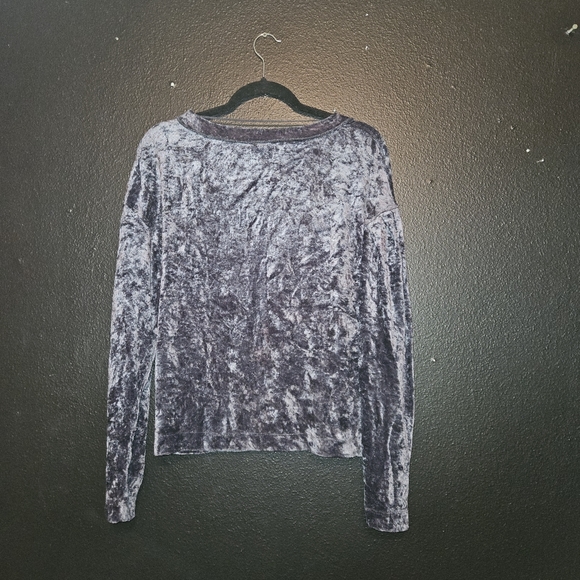 Free People We The Free Milan Layering Dolman Sleeve Velvet Top - Picture 3 of 5